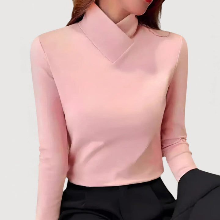 MIRAH – ELEGANT COLLAR TOP