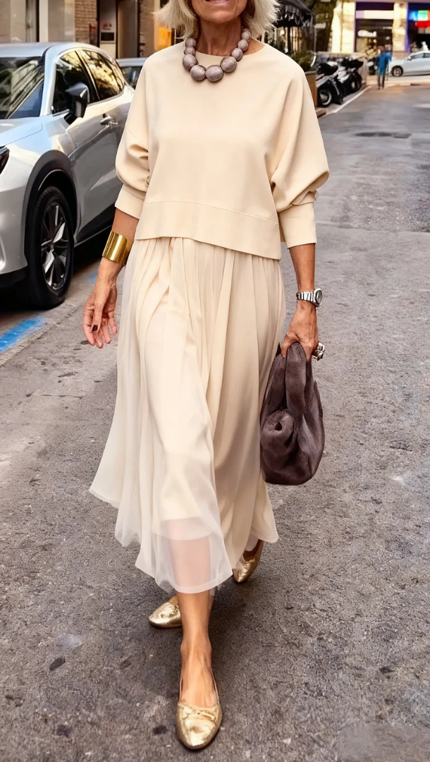 Zanelia™ | Elegant Tulle Sweater Dress (set)