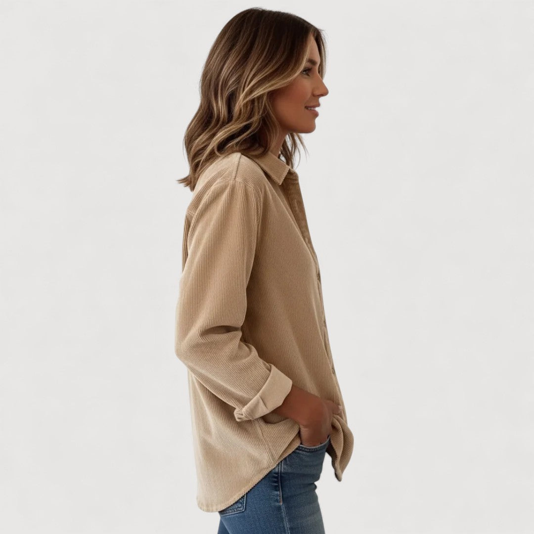 JADE – CORDUROY BUTTON SHIRT