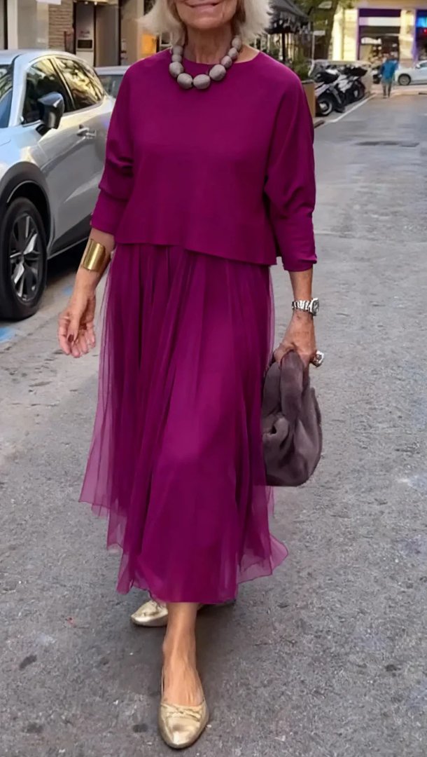 Zanelia™ | Elegant Tulle Sweater Dress (set)