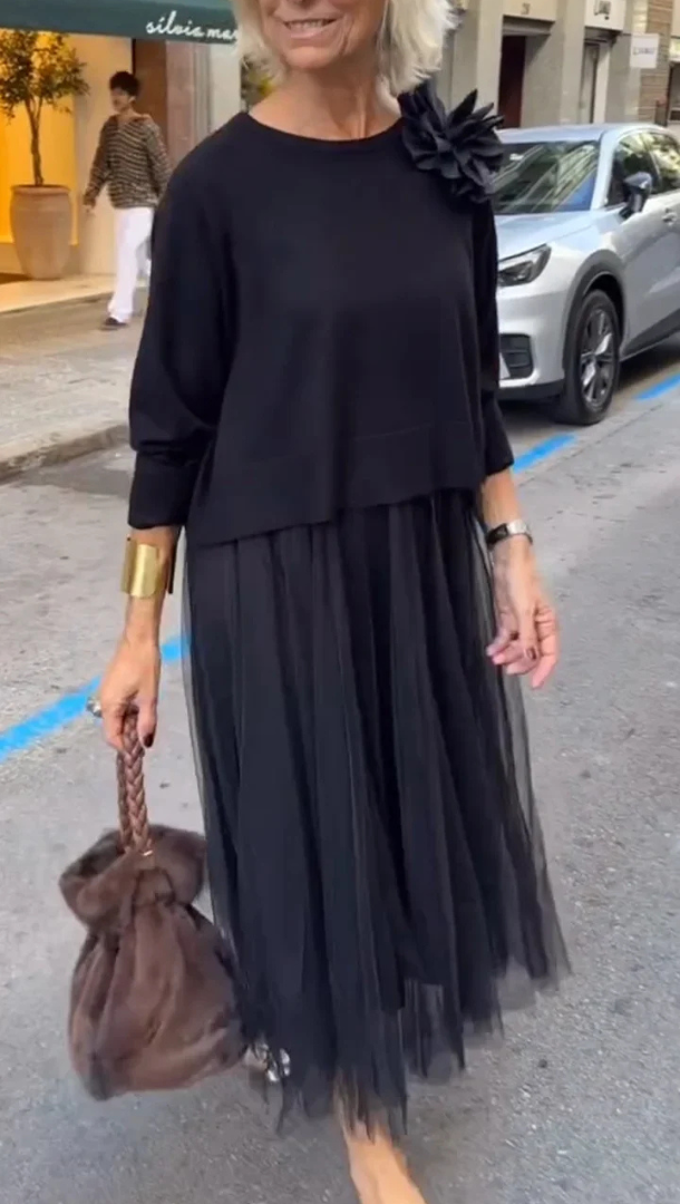 Zanelia™ | Elegant Tulle Sweater Dress (set)