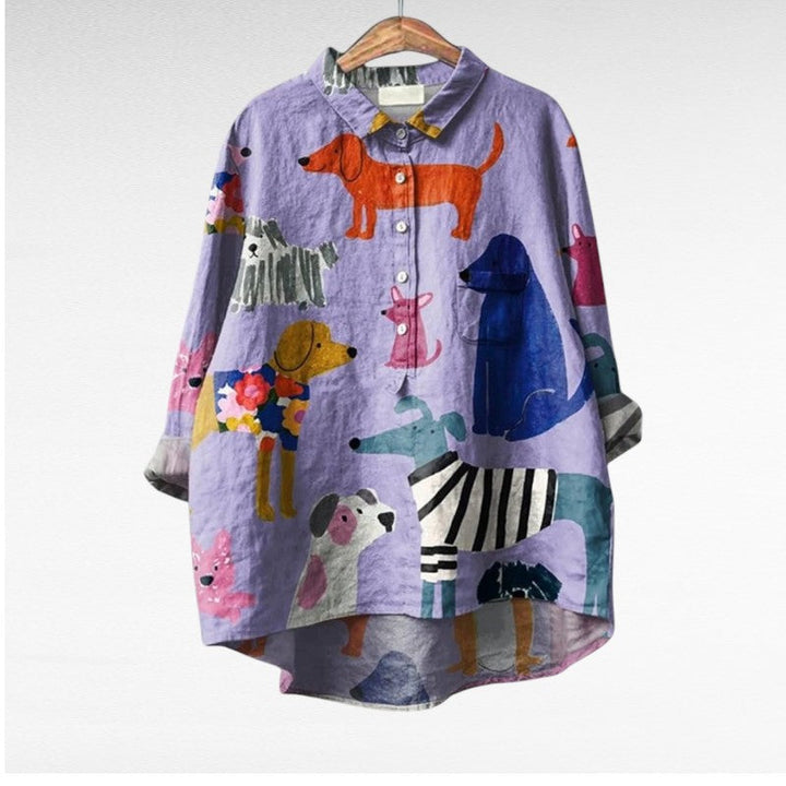 Audrey - Artistic Button-Up Shirt