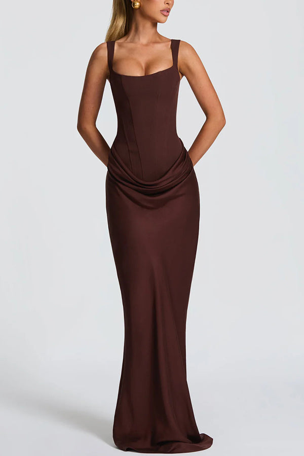 Leonor | Square-Neck Maxi Dress