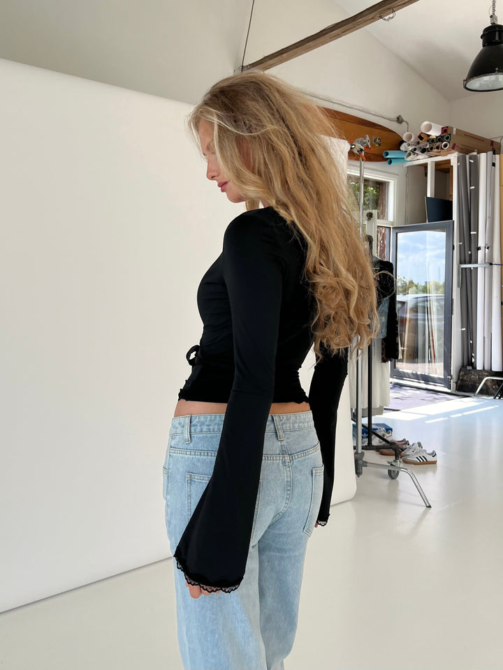 KATE | Lace Wrap Top