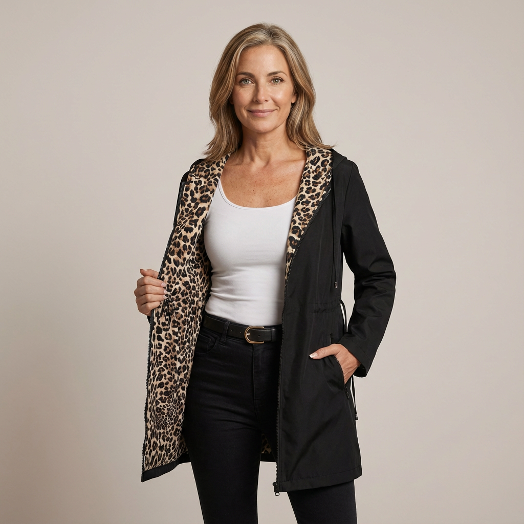 SOPHIA - Reversible Leopard Print Coat