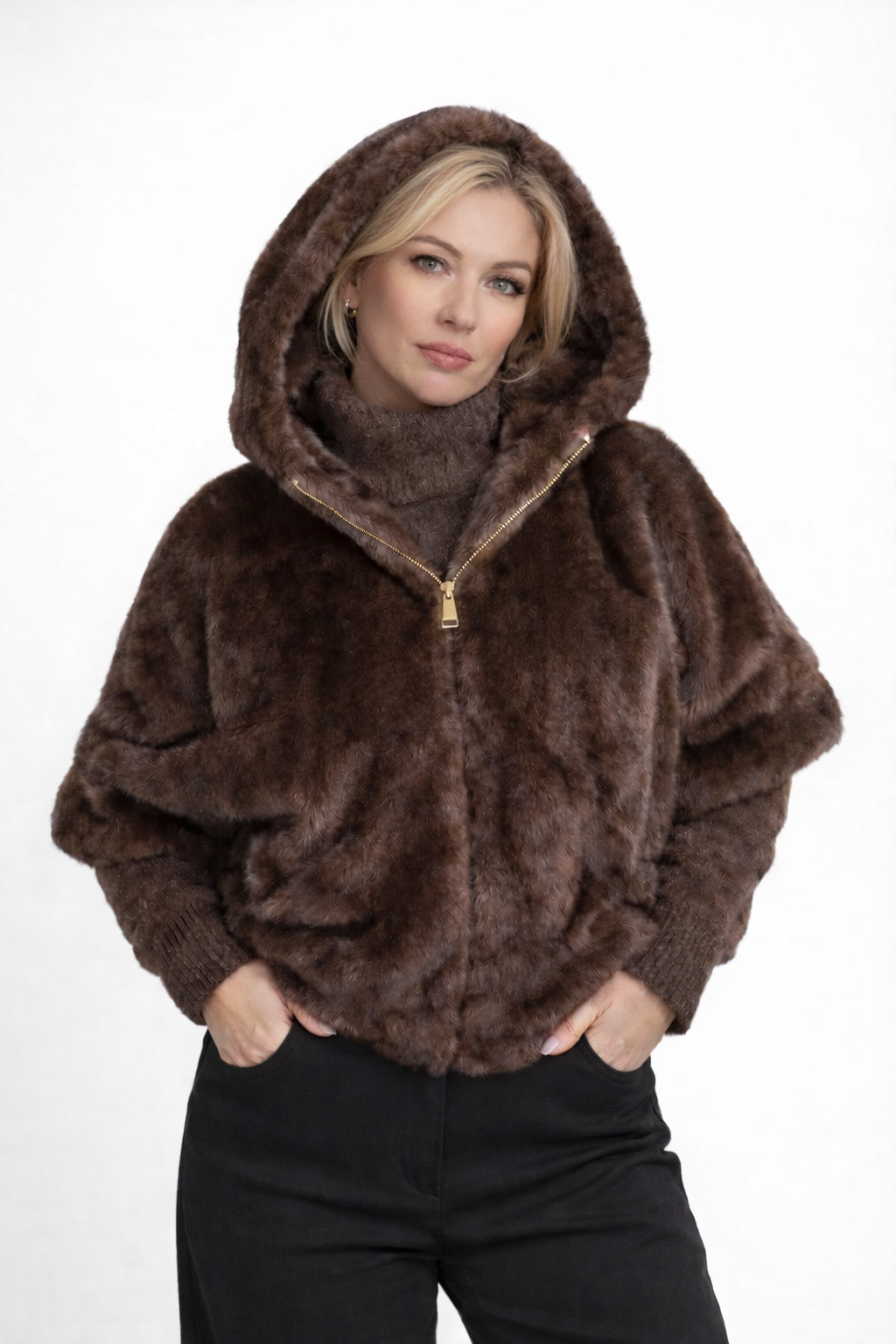 Kate | Faux Fur Bomber Jacket