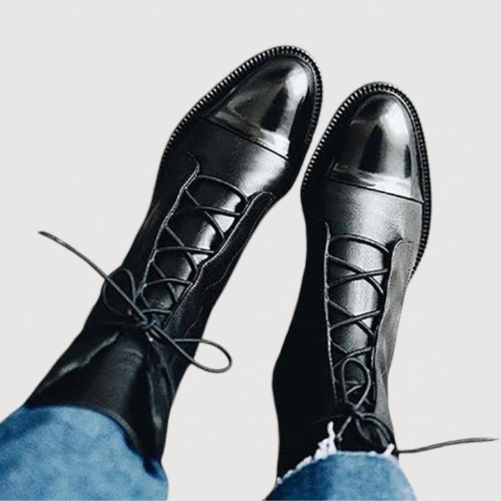 ELAINE – LACE-UP ANKLE BOOTS