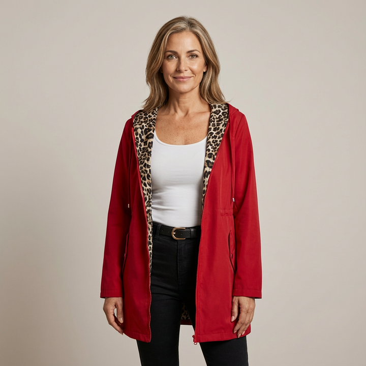 SOPHIA - Reversible Leopard Print Coat