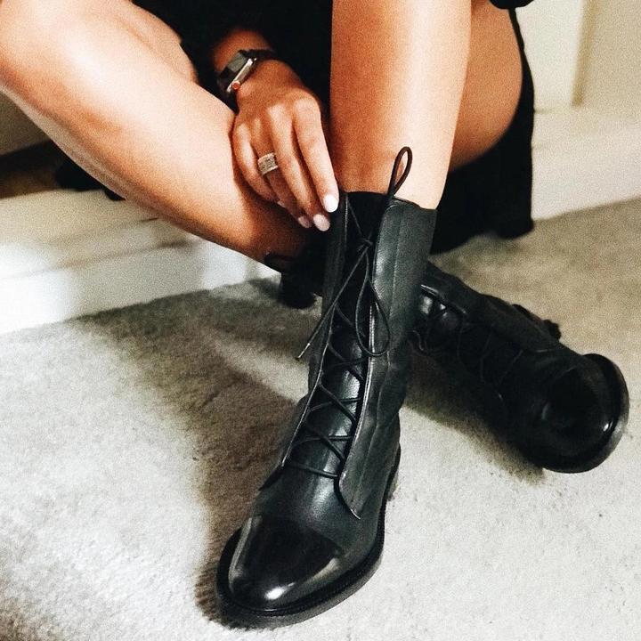 ELAINE – LACE-UP ANKLE BOOTS