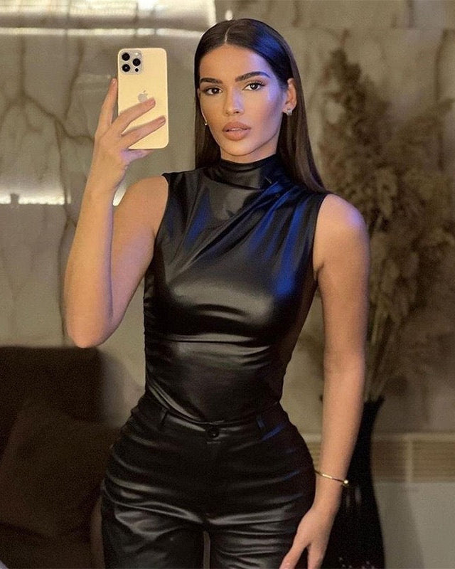 KATE | Luxe Leather Top