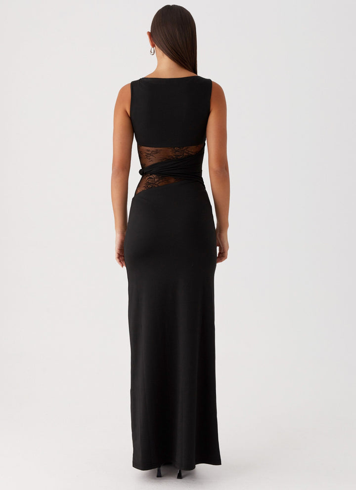 LENI | Figure-Hugging Maxi Dress With Subtle Cut-Outs And Lacing