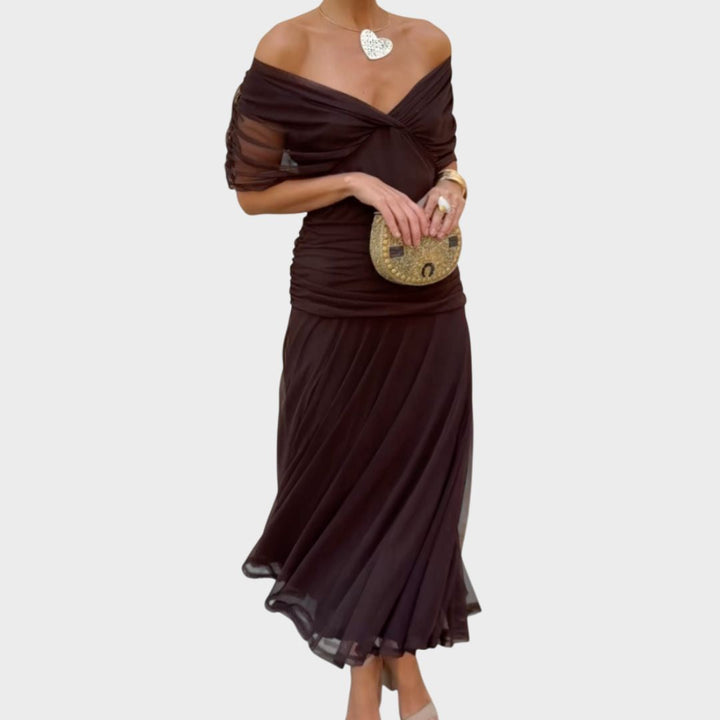 LALUNA | Elegant Dress With V-Neckline