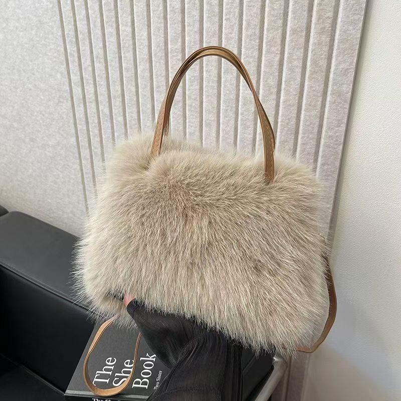 Christy | Faux Fur Bag with Handle & Strap