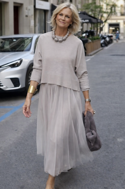 Zanelia™ | Elegant Tulle Sweater Dress (set)