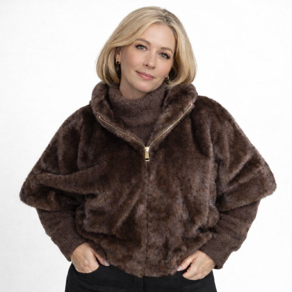 Kate | Faux Fur Bomber Jacket