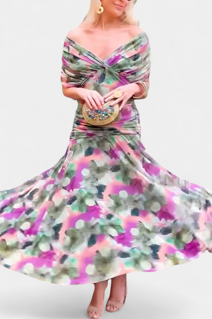 LALUNA | Elegant Dress With V-Neckline