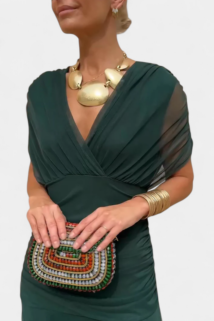 LALUNA | Elegant Dress With V-Neckline