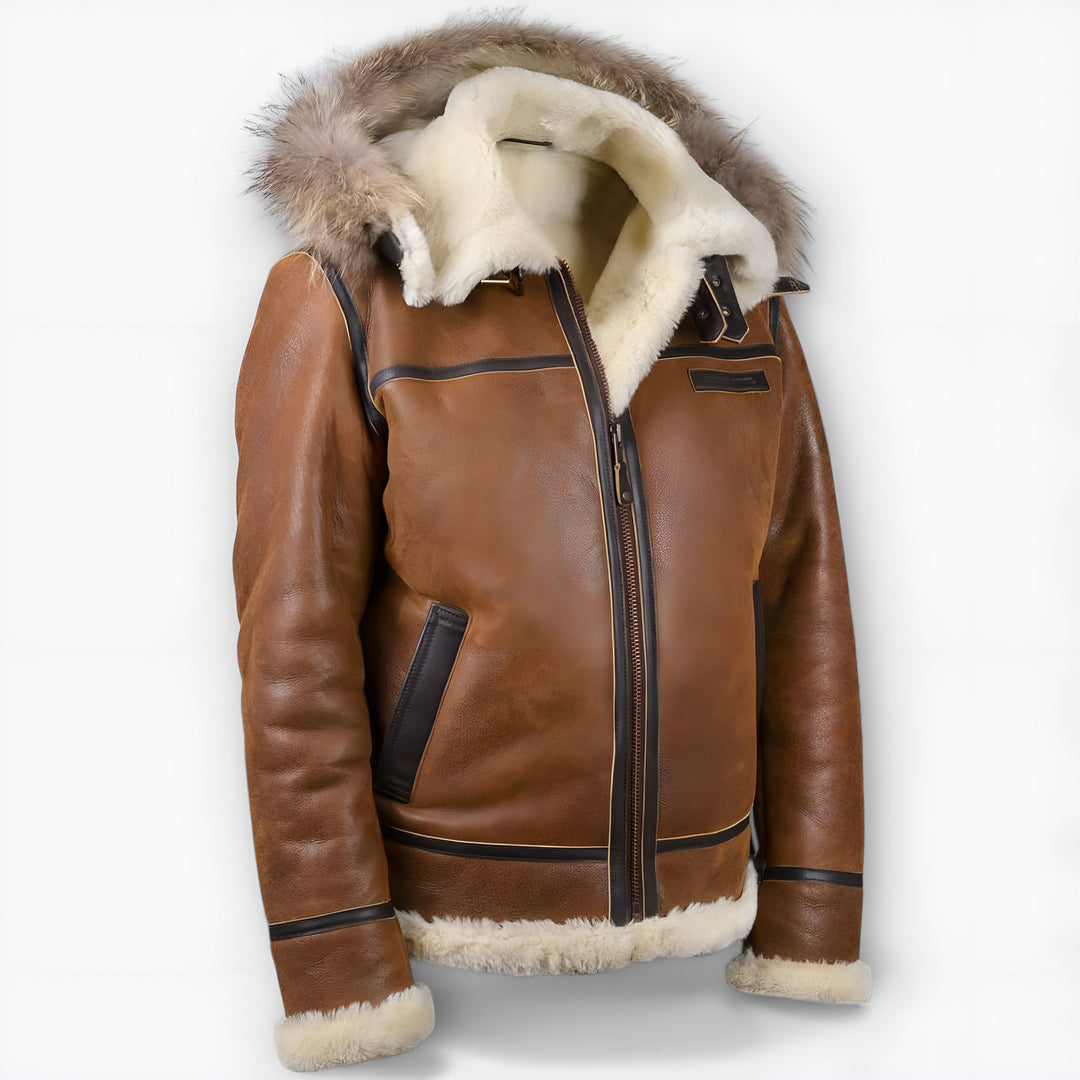 Aron™ | Bomber jacket with fur hood